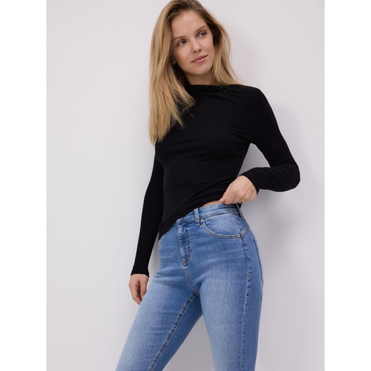 Reserved - Jeansy slim push up - niebieski ze sklepu Reserved w kategorii Jeansy damskie - zdjęcie 179268264