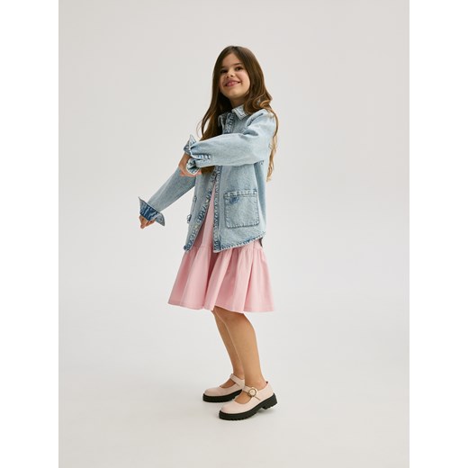 Reserved - Bawełniana sukienka - pastelowy róż Reserved 146/152 (10-11 lat) Reserved