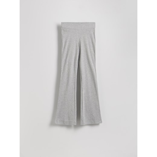 Reserved - Dzianinowe spodnie flare - jasnoszary Reserved L Reserved