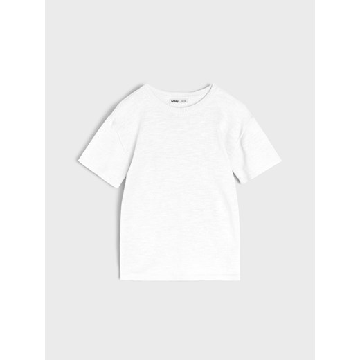 Sinsay - Sweter z krótkim rękawem w stylu basic - biały Sinsay 122 Sinsay