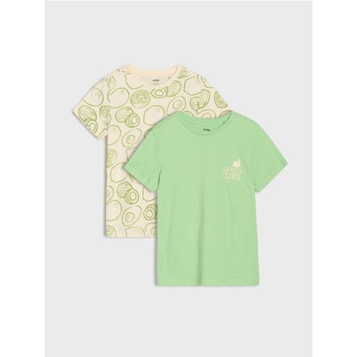 Sinsay - Koszulki 2 pack - zielony ze sklepu Sinsay w kategorii T-shirty chłopięce - zdjęcie 179269934