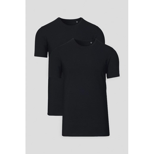 Zestaw 2 Koszulek Czarnych z Bawełną Jeffrey ze sklepu Lancerto S.A. w kategorii T-shirty męskie - zdjęcie 179272263