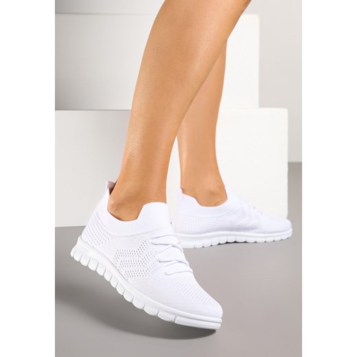 Białe Buty Sportowe Sneakersy z Elastyczną Cholewką Turezia ze sklepu renee.pl w kategorii Buty sportowe damskie - zdjęcie 179273070