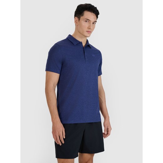 Męska koszulka polo 4F 4FWSS25TFTSM1922 - granatowy ze sklepu Sportstylestory.com w kategorii T-shirty męskie - zdjęcie 179273584