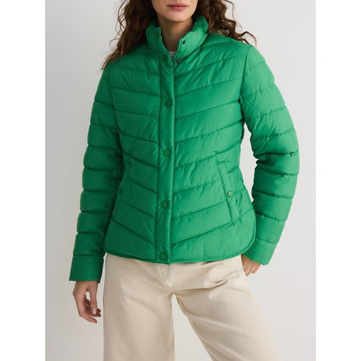 Reserved - Pikowana kurtka - zielony Reserved S Reserved