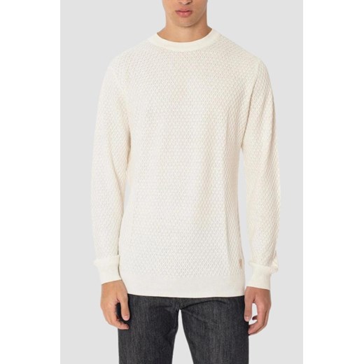 GUESS Beżowy sweter męski Davin Cn Ls, Rozmiar M ze sklepu outfit.pl w kategorii Swetry męskie - zdjęcie 179276183