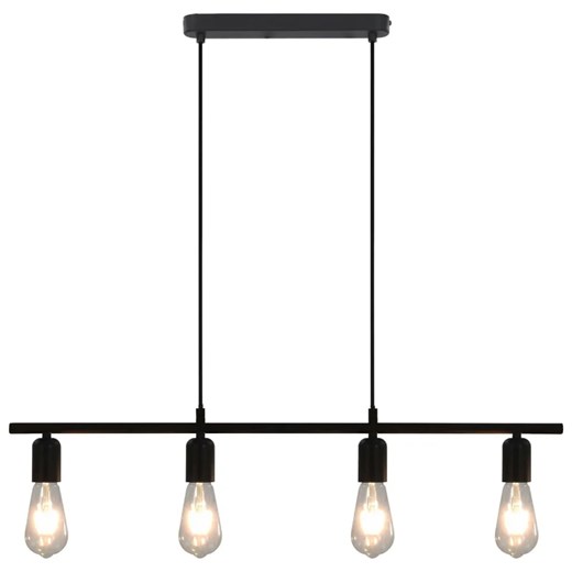 Czarna regulowana lampa wisząca z żarówkami - EX81-Tungo ze sklepu Edinos.pl w kategorii Lampy wiszące - zdjęcie 179276882