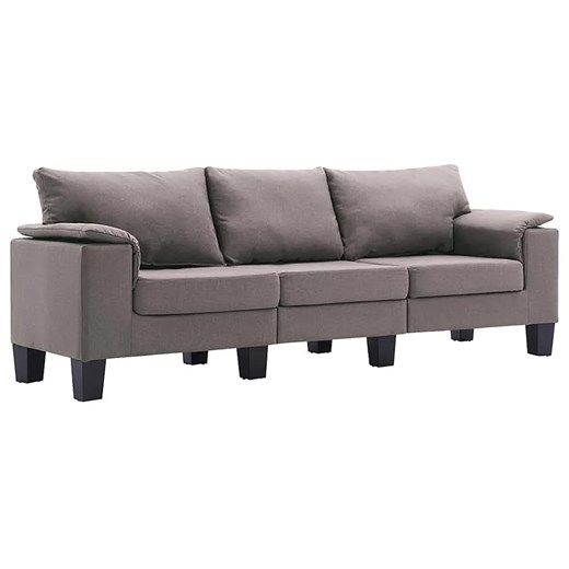 3-osobowa sofa taupe z podłokietnikami - Ezof 3Q ze sklepu Edinos.pl w kategorii Sofy i kanapy - zdjęcie 179277051