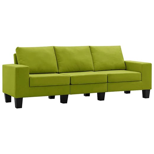 Trzyosobowa zielona sofa z poduszkami - Magnex 3Q ze sklepu Edinos.pl w kategorii Sofy i kanapy - zdjęcie 179277091