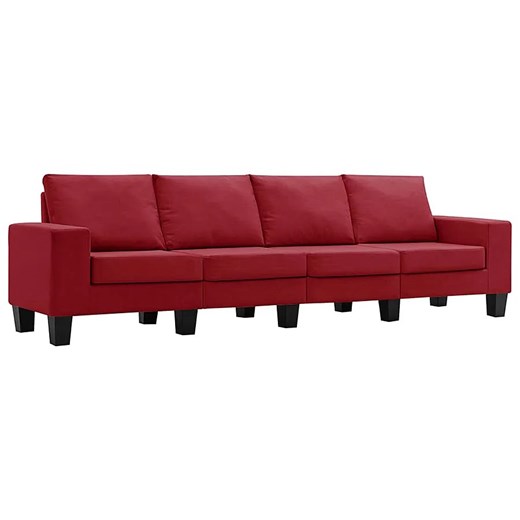 Ponadczasowa 4-osobowa czerwona sofa - Magnex 4Q ze sklepu Edinos.pl w kategorii Sofy i kanapy - zdjęcie 179277101