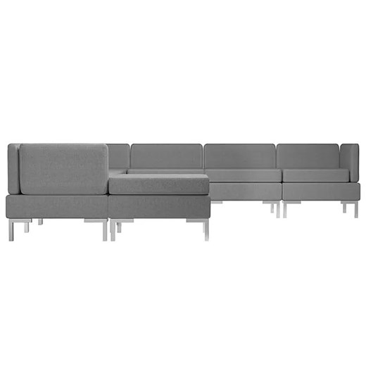 8-częściowy jasnoszary zestaw wypoczynkowy - Marsala 8D Elior One Size Edinos.pl