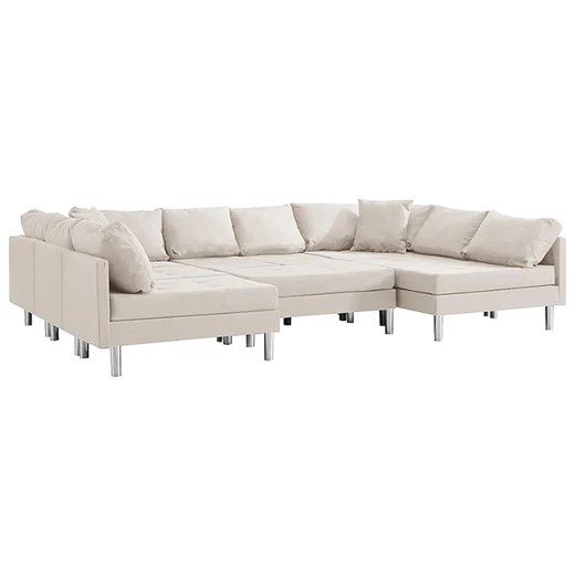Sofa modułowa z kremowej tkaniny - Basket 9Q ze sklepu Edinos.pl w kategorii Sofy i kanapy - zdjęcie 179277444