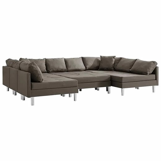 Sofa modułowa z tkaniny taupe - Basket 9Q ze sklepu Edinos.pl w kategorii Sofy i kanapy - zdjęcie 179277454