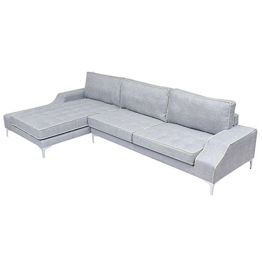 Nowoczesna jasna sofa Olena 2F - kremowy szary ze sklepu Edinos.pl w kategorii Sofy i kanapy - zdjęcie 179279063