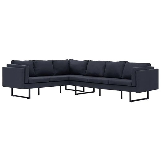 Przestronna sofa narożna Selwa - ciemoszara ze sklepu Edinos.pl w kategorii Narożniki - zdjęcie 179279564