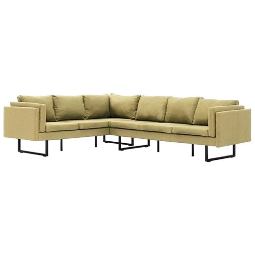 Przestronna sofa narożna Selwa - zielona ze sklepu Edinos.pl w kategorii Narożniki - zdjęcie 179279573