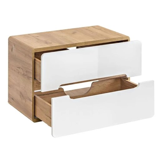 Wisząca szafka pod umywalkę nablatową biały połysk - Borneo 8X 80 cm Elior One Size Edinos.pl