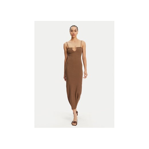 Brązowa sukienka Jacquemus midi