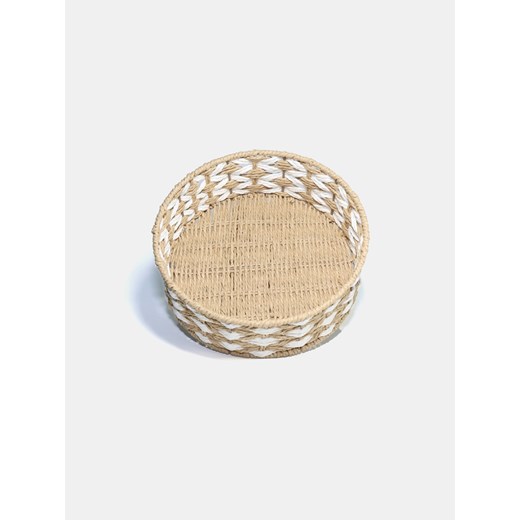 Sinsay - Pleciony kosz do przechowywania - beżowy Sinsay One Size Sinsay
