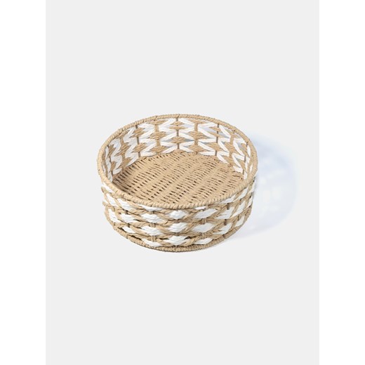 Sinsay - Pleciony kosz do przechowywania - beżowy Sinsay One Size Sinsay