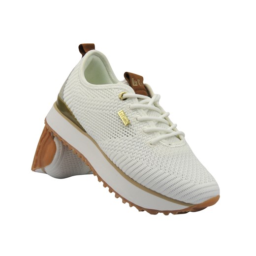 Sportowe półbuty, sneakersy damskie - Lee Cooper 25-03-3356L, białe ze sklepu ulubioneobuwie w kategorii Półbuty damskie - zdjęcie 179282780