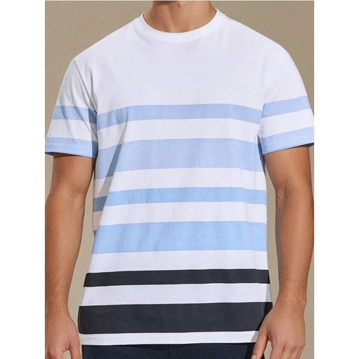 Sinsay - Koszulka w paski - biały ze sklepu Sinsay w kategorii T-shirty męskie - zdjęcie 179284454