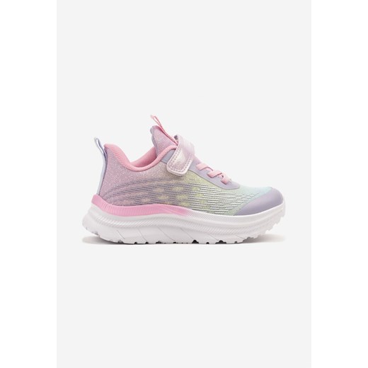 Różowe Buty Sportowe Sneakersy ze Skórzaną Wkładką i Efektem Ombre Maivana ze sklepu born2be.pl w kategorii Buty sportowe dziecięce - zdjęcie 179284504