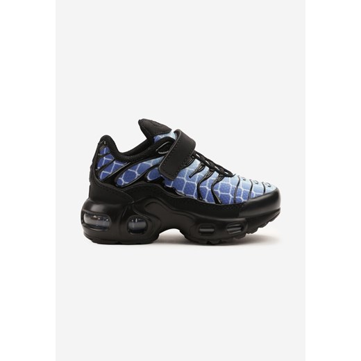 Czarno-Niebieskie Buty Sportowe z Zapięciem na Rzep i Ozdobną Podeszwą Tosvia ze sklepu born2be.pl w kategorii Buty sportowe dziecięce - zdjęcie 179284510