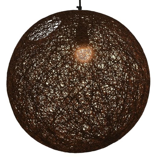 Brązowa lampa wisząca kula w stylu boho - EX107-Enders ze sklepu Edinos.pl w kategorii Lampy wiszące - zdjęcie 179284671