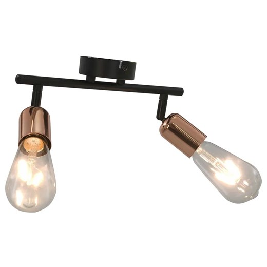Czarno-miedziana loftowa lampa sufitowa - EX812-Umeto ze sklepu Edinos.pl w kategorii Lampy sufitowe - zdjęcie 179284702