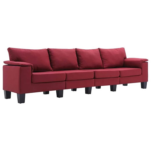 4-osobowa sofa czerwone wino z podłokietnikami - Ezof 4Q ze sklepu Edinos.pl w kategorii Sofy i kanapy - zdjęcie 179284753