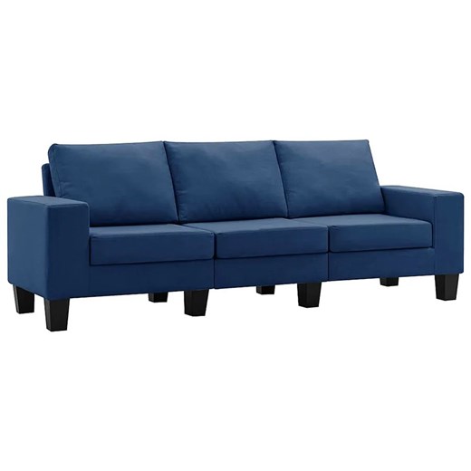 Trzyosobowa niebieska sofa z podłokietnikami - Magnex 3Q ze sklepu Edinos.pl w kategorii Sofy i kanapy - zdjęcie 179284773