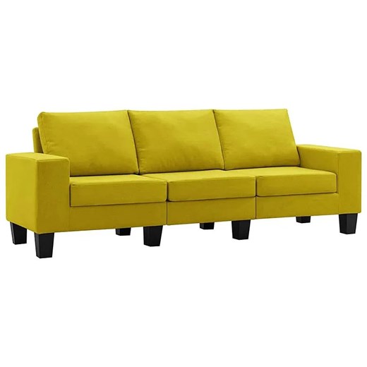 Ponadczasowa trzyosobowa żółta sofa - Magnex 3Q ze sklepu Edinos.pl w kategorii Sofy i kanapy - zdjęcie 179284792