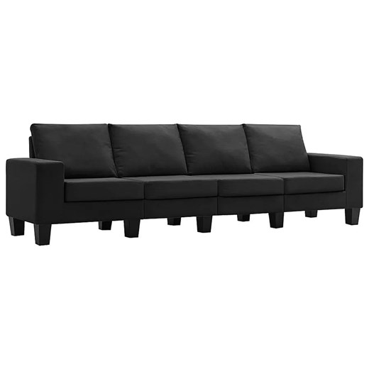 4-osobowa czarna sofa z poduszkami - Magnex 4Q ze sklepu Edinos.pl w kategorii Sofy i kanapy - zdjęcie 179284793