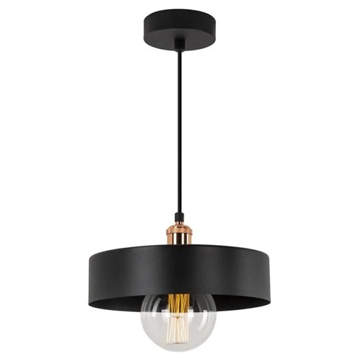 Czarno-miedziana industrialna lampa wisząca - EXX105-Malori ze sklepu Edinos.pl w kategorii Lampy wiszące - zdjęcie 179284951