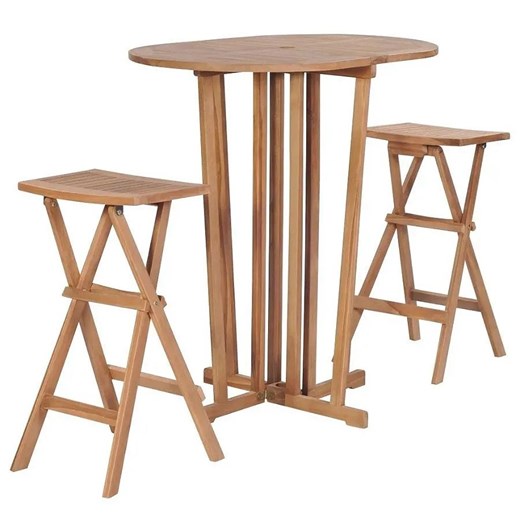 Zestaw drewnianych mebli ogrodowych Nazo - brązowy ze sklepu Edinos.pl w kategorii Zestawy mebli ogrodowych - zdjęcie 179285671