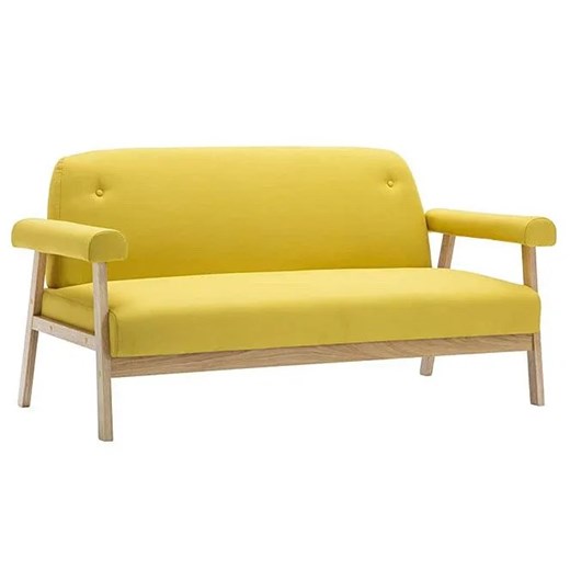 Tapicerowana sofa 3-osobowa Uxis 3Y - żółta ze sklepu Edinos.pl w kategorii Sofy i kanapy - zdjęcie 179285904