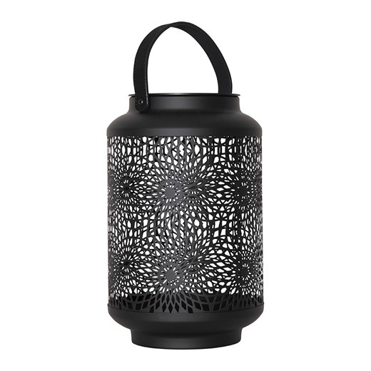 STAR Trading Solarny lampion LED &quot;Mandala&quot; w kolorze czarnym - wys. 30 x Ø 19 cm ze sklepu Limango Polska w kategorii Świeczniki - zdjęcie 179286682