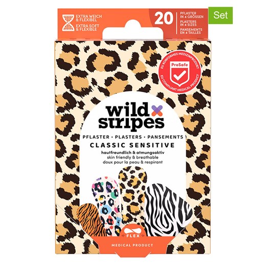 Wild Stripes Plastry (4 x 20 szt.) &quot;Classic Sensitive Animal&quot; ze sklepu Limango Polska w kategorii Uroda - zdjęcie 179286832