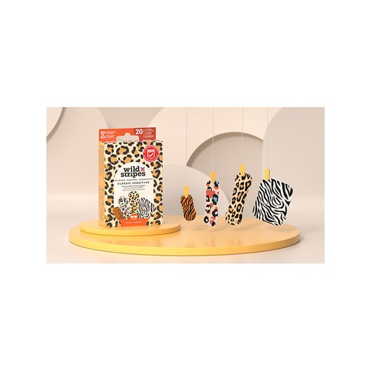 Wild Stripes Plastry (4 x 20 szt.) &quot;Classic Sensitive Animal&quot; Wild Stripes onesize Limango Polska promocja