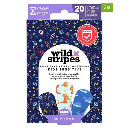 Wild Stripes Plastry (4 x 20 szt.) &quot;Kids Space&quot; ze sklepu Limango Polska w kategorii Uroda - zdjęcie 179286841