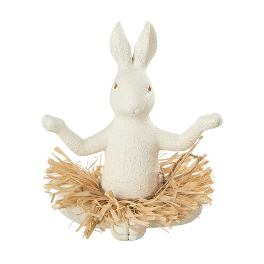 J Line Figurka dekoracyjna &quot;Yoga&quot; w kolorze białym - wys. 21 x Ø 19,5 cm ze sklepu Limango Polska w kategorii Dekoracje - zdjęcie 179287190