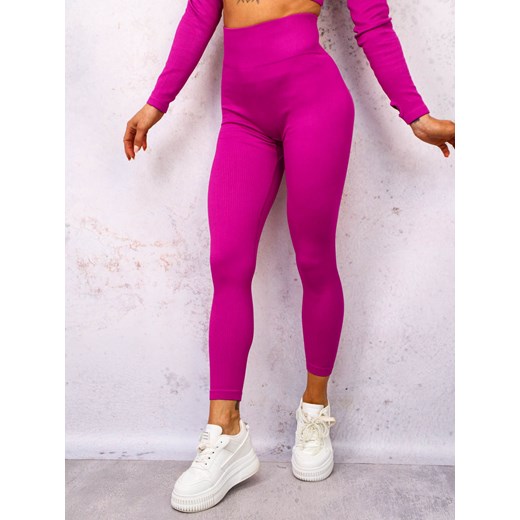 KOMPLET PRĄŻKOWANY MODELUJĄCY LEGGINSY+ TOP- FUKSJA ze sklepu olika.com.pl w kategorii Komplety i garnitury damskie - zdjęcie 179287962