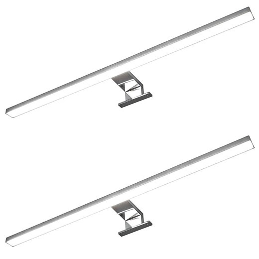 Srebrna lampa LED nad lustro 2 sztuki - EX131-Haver ze sklepu Edinos.pl w kategorii Lampy ścienne - zdjęcie 179288783