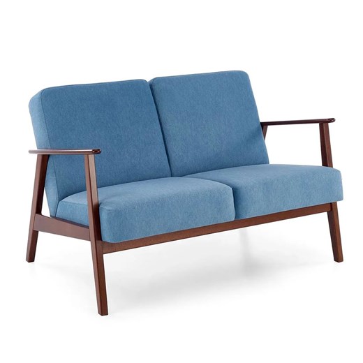 Niebieska tapicerowana sofa dwuosobowa vintage - Alexander 4X ze sklepu Edinos.pl w kategorii Sofy i kanapy - zdjęcie 179289253