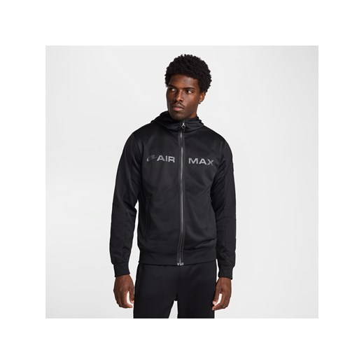 Męska bluza z kapturem i zamkiem na całej długości Nike Sportswear Air Max - Czerń ze sklepu Nike poland w kategorii Bluzy męskie - zdjęcie 179308204