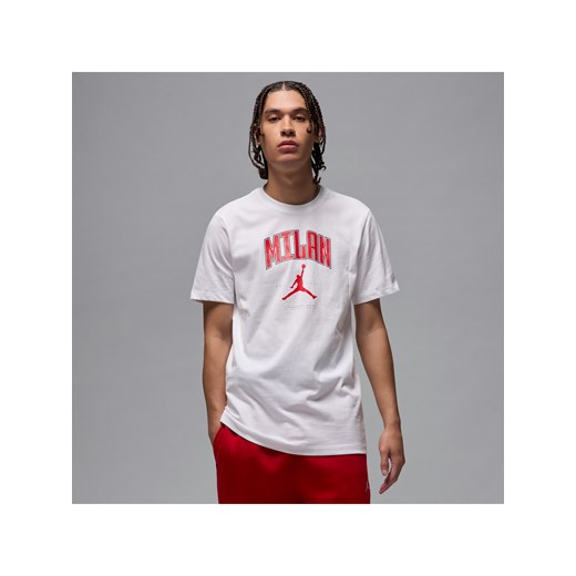 T-shirt męski Mediolan Jordan - Biel ze sklepu Nike poland w kategorii T-shirty męskie - zdjęcie 179308284