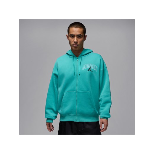Męska bluza o kroju oversize z kapturem i zamkiem na całej długości Jordan Brooklyn Fleece - Zieleń ze sklepu Nike poland w kategorii Bluzy męskie - zdjęcie 179308370