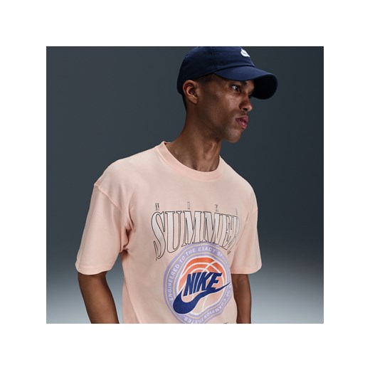 Męski T-shirt do koszykówki Max90 Nike - Różowy ze sklepu Nike poland w kategorii T-shirty męskie - zdjęcie 179308441