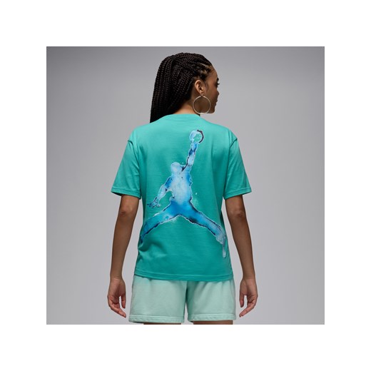Damski T-shirt z nadrukiem Jordan - Zieleń ze sklepu Nike poland w kategorii Bluzki damskie - zdjęcie 179308521